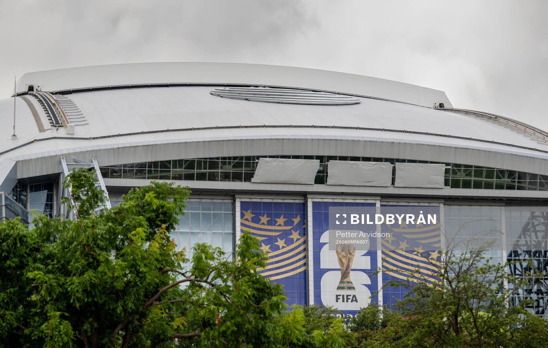 General exterior view of AT&T Stadium