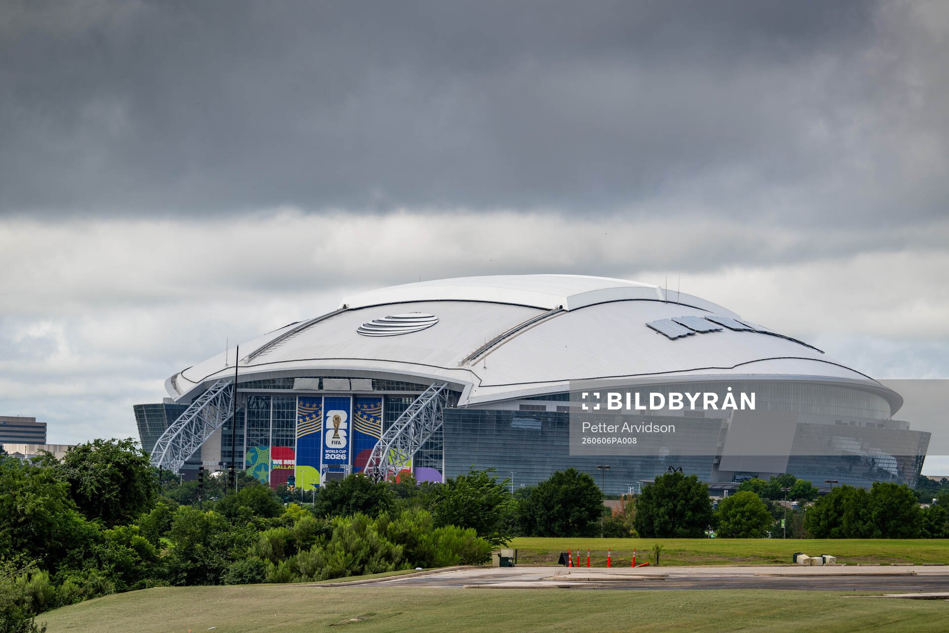 General exterior view of AT&T Stadium
