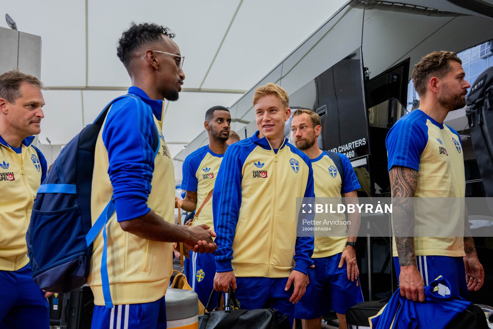 Taha Ali, Alexander Isak, Daniel Svensson and goalkeeper