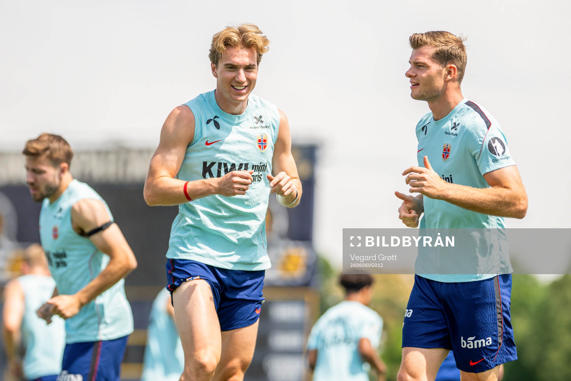 Kristian Thorstvedt and Alexander Sørloth of the Norwegian