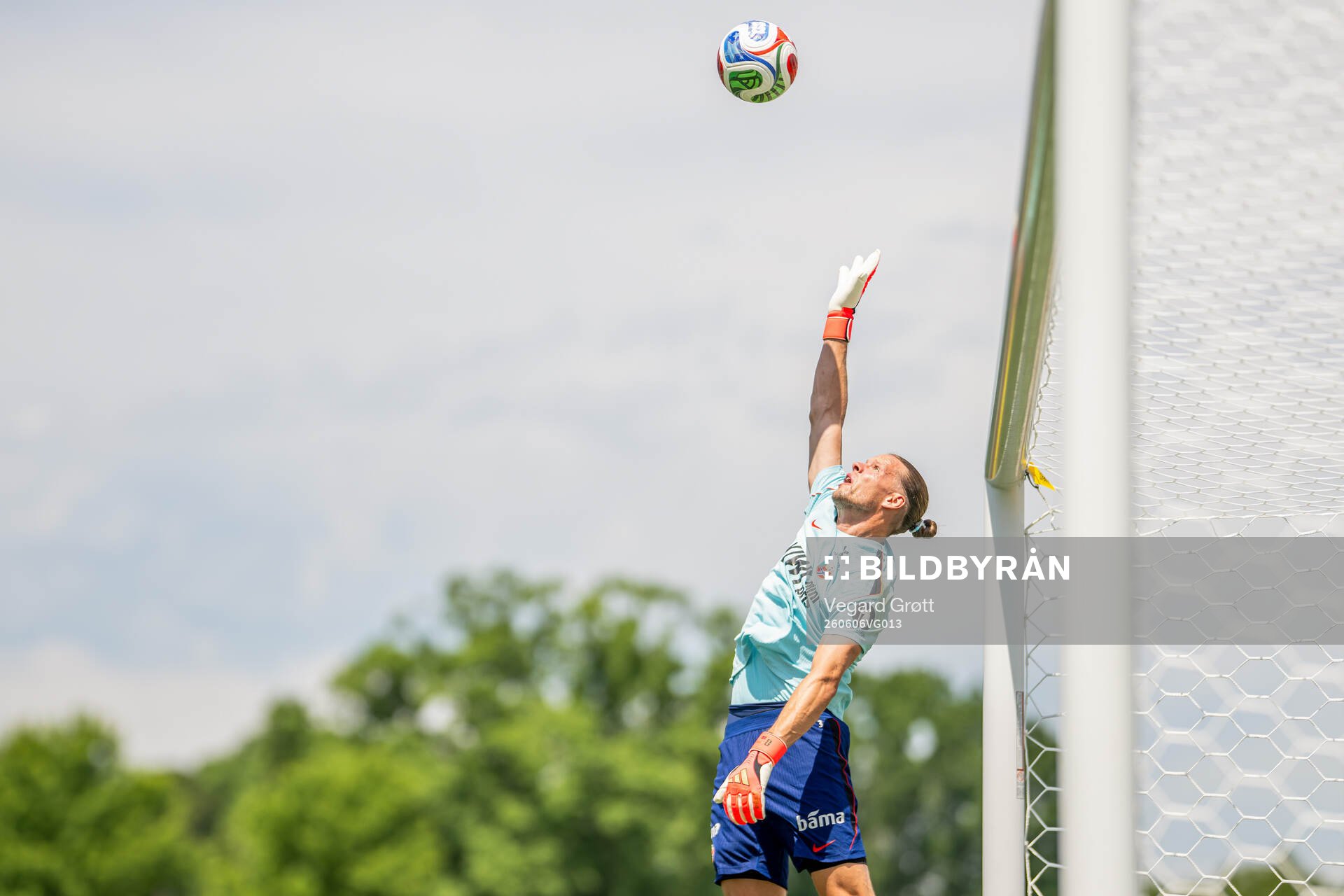 Goalkeeper Ørjan Håskjold Nyland of the Norwegian