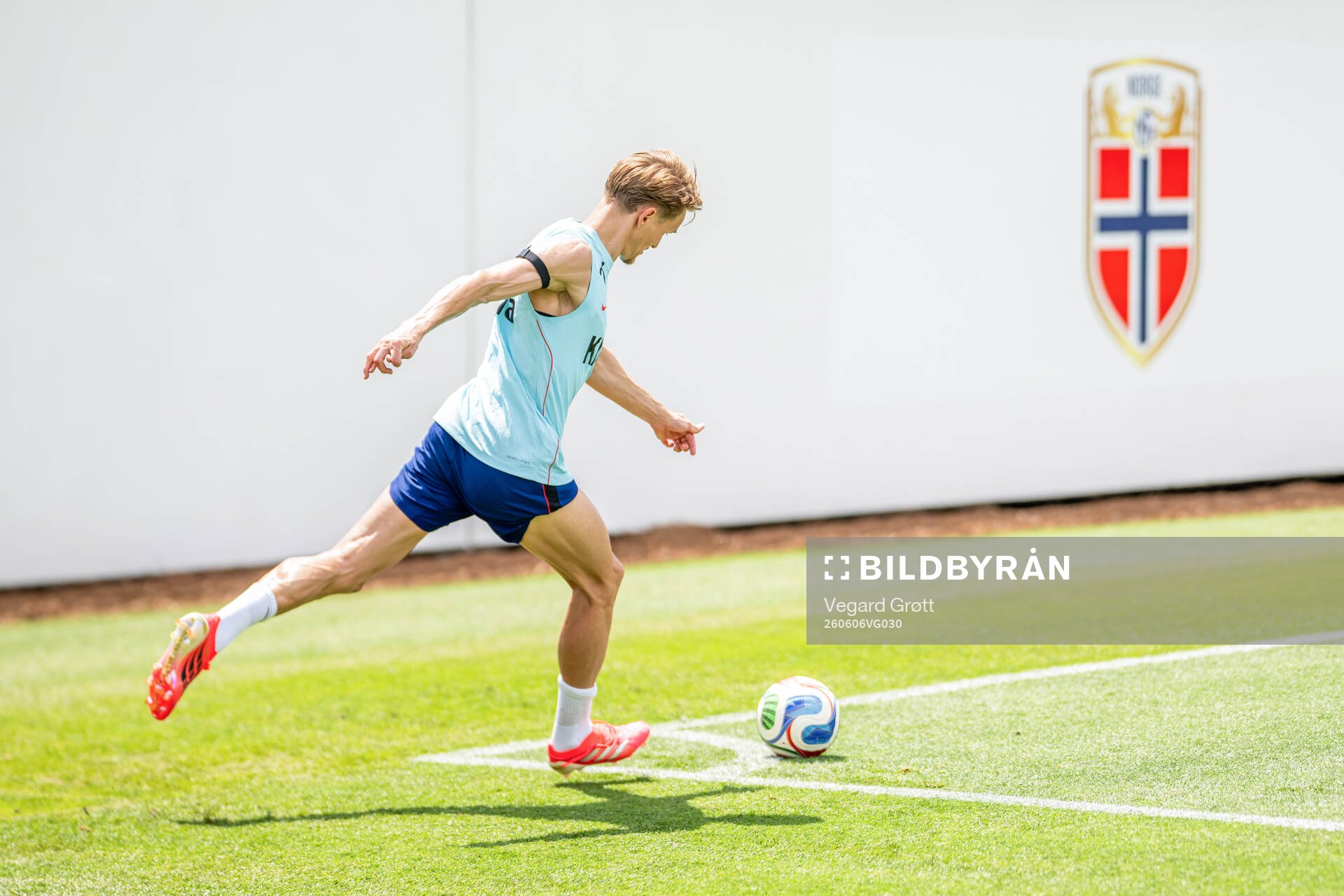 Martin Ødegaard of the Norwegian national football team at