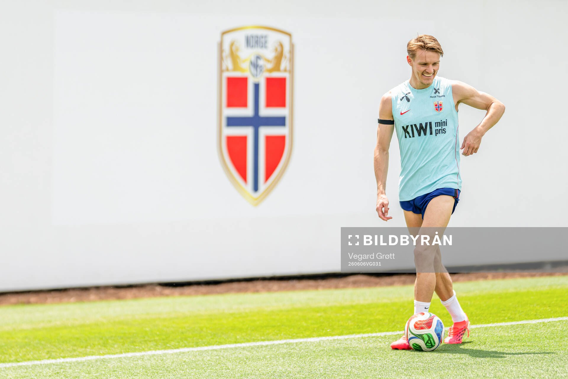 Martin Ødegaard of the Norwegian national football team at