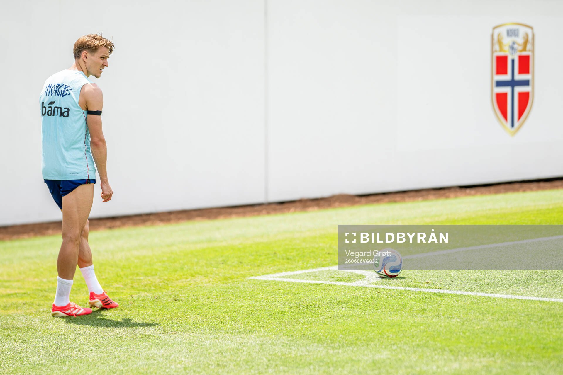 Martin Ødegaard of the Norwegian national football team at