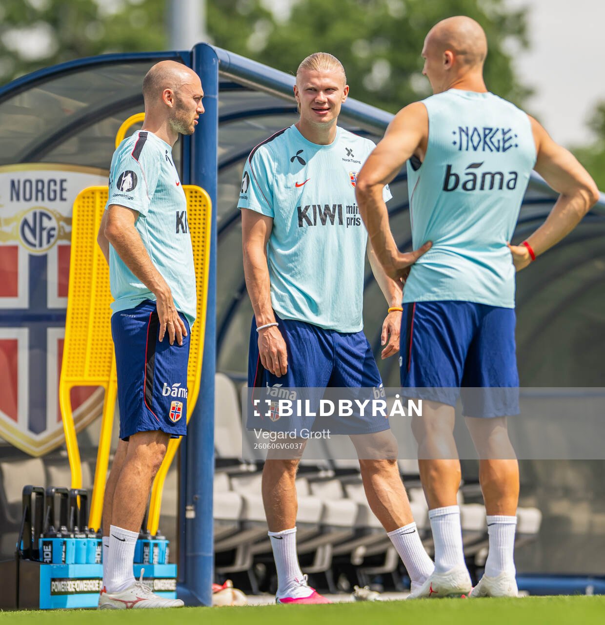Fredrik Aursnes, Erling Braut Haaland and Leo Østigård of