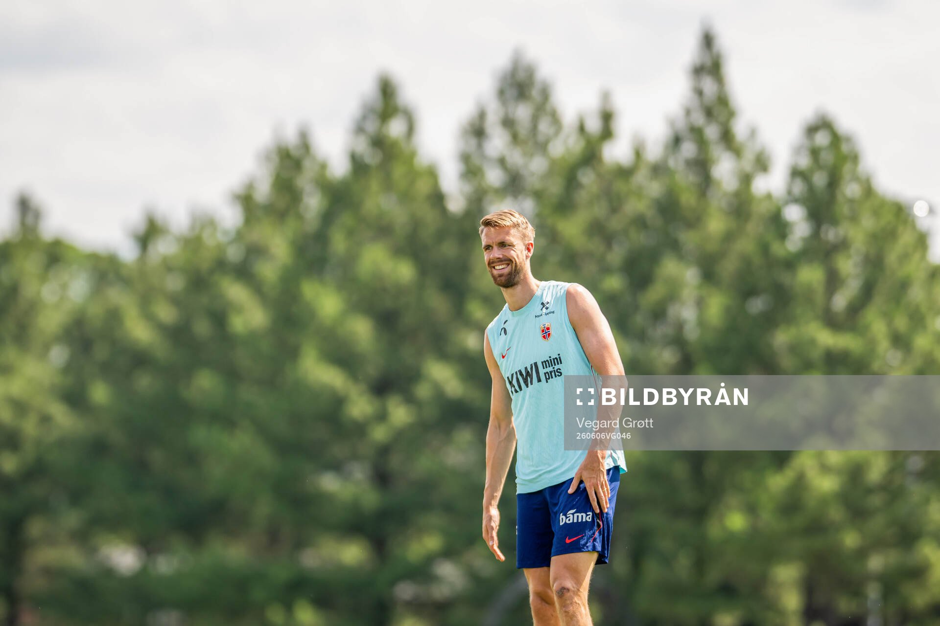Kristoffer Ajer of the Norwegian national football team at