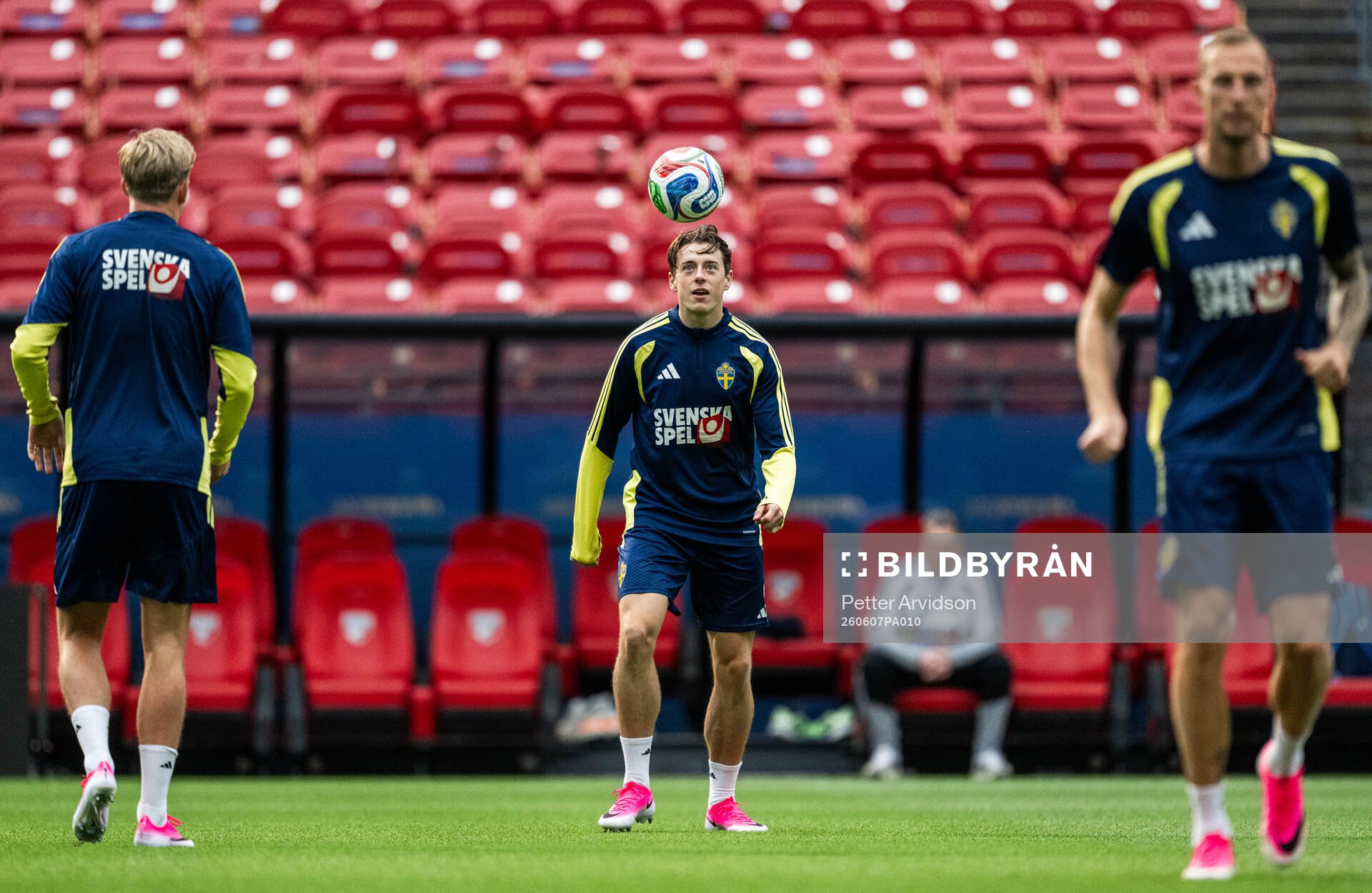 Elliot Stroud of the Swedish national football team at a