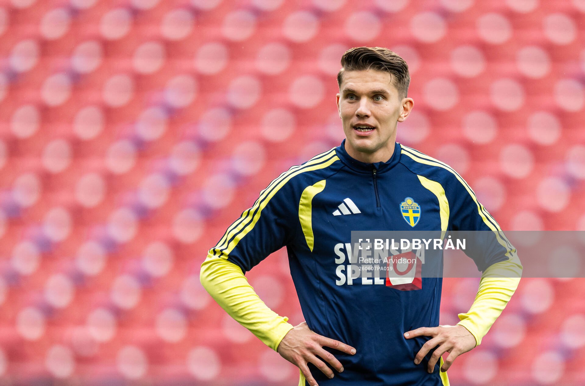 Viktor Gyökeres of the Swedish national football team at a