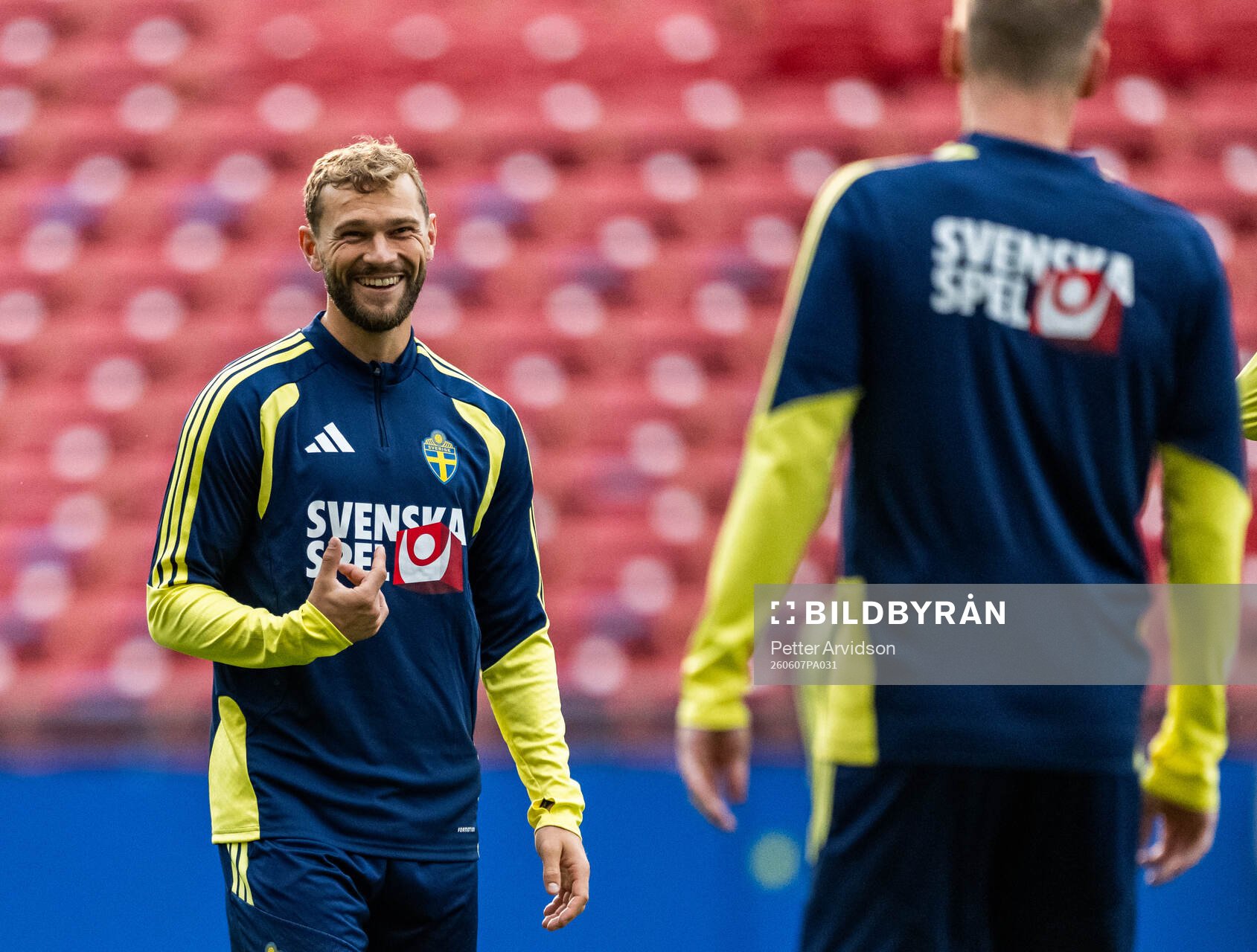 Jesper Karlström of the Swedish national football team at