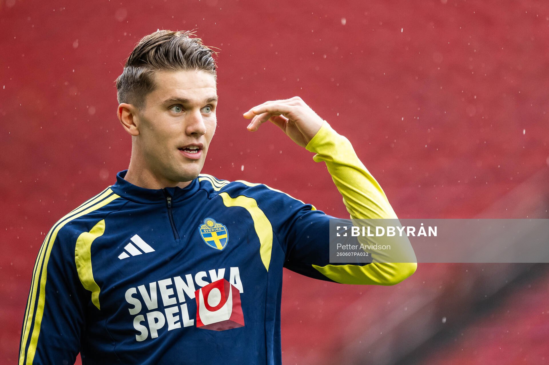 Viktor Gyökeres of the Swedish national football team at a