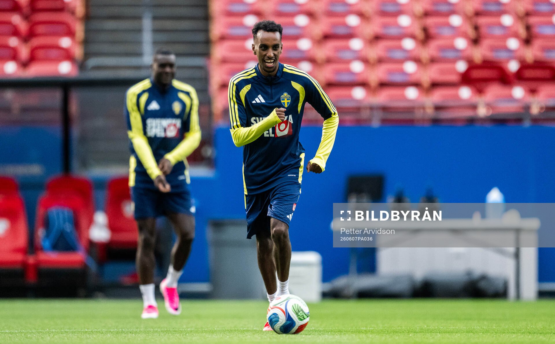 Taha Ali of the Swedish national football team at a