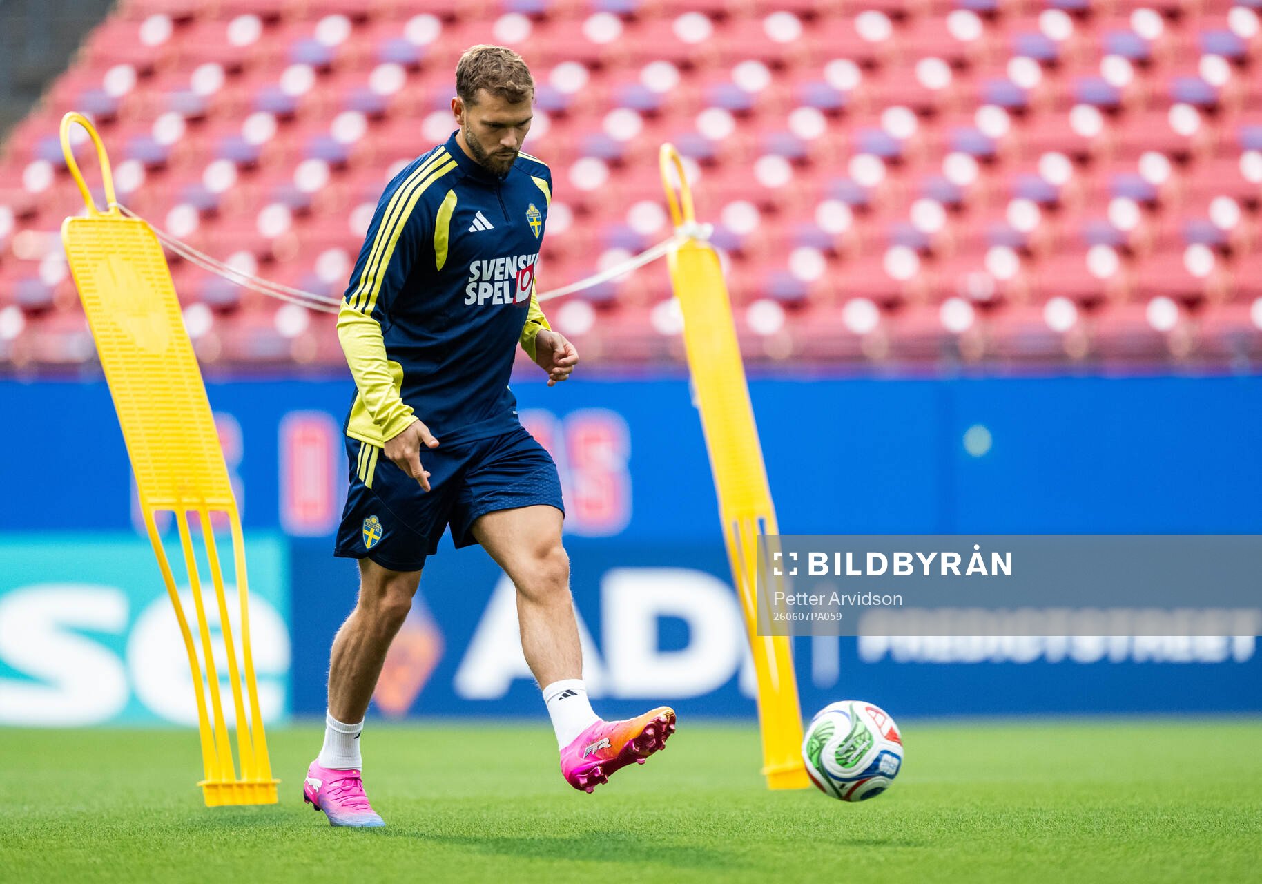 Jesper Karlström of the Swedish national football team at
