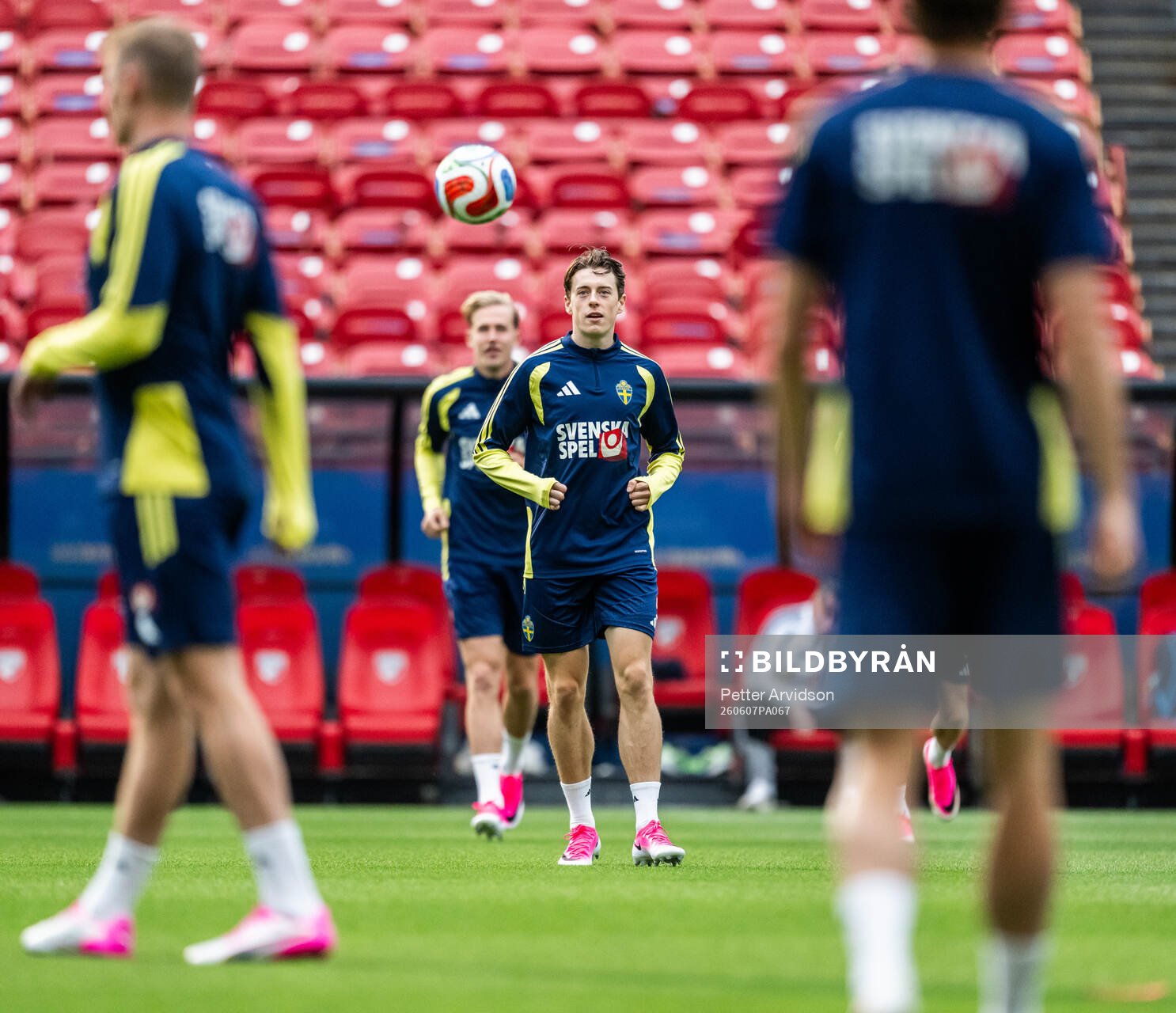 Elliot Stroud of the Swedish national football team at a