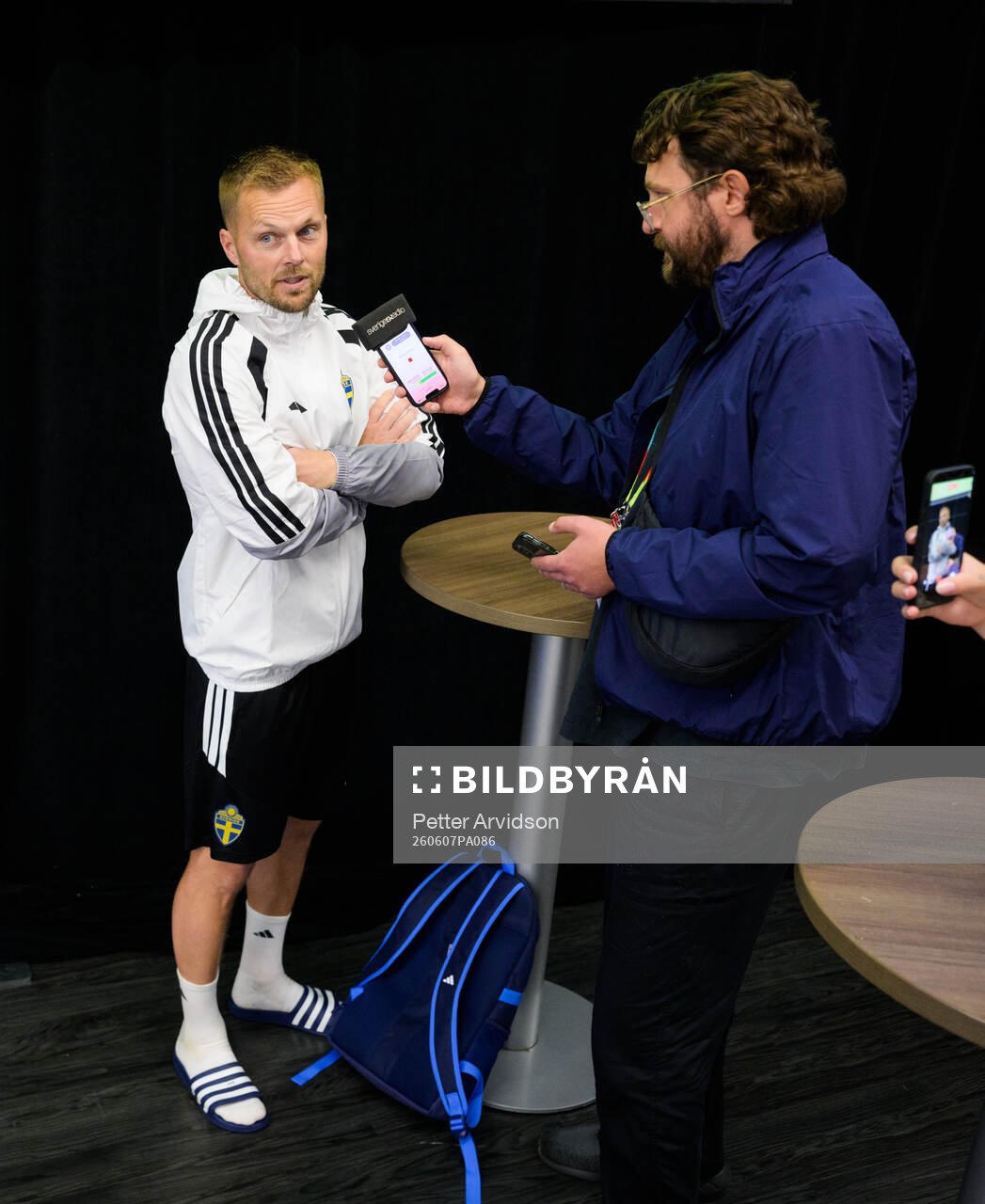 Assistant coach Sebastian Larsson of the Swedish men's