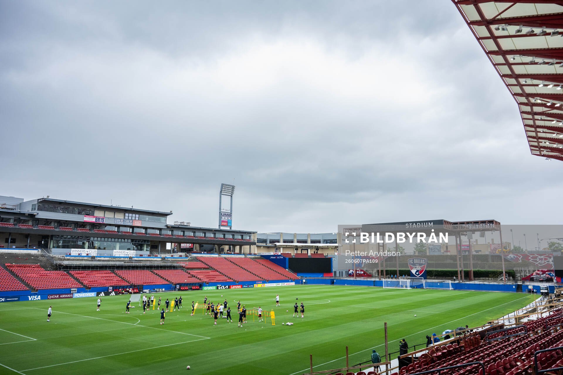 FC Dallas Stadium at a training session with the Swedish