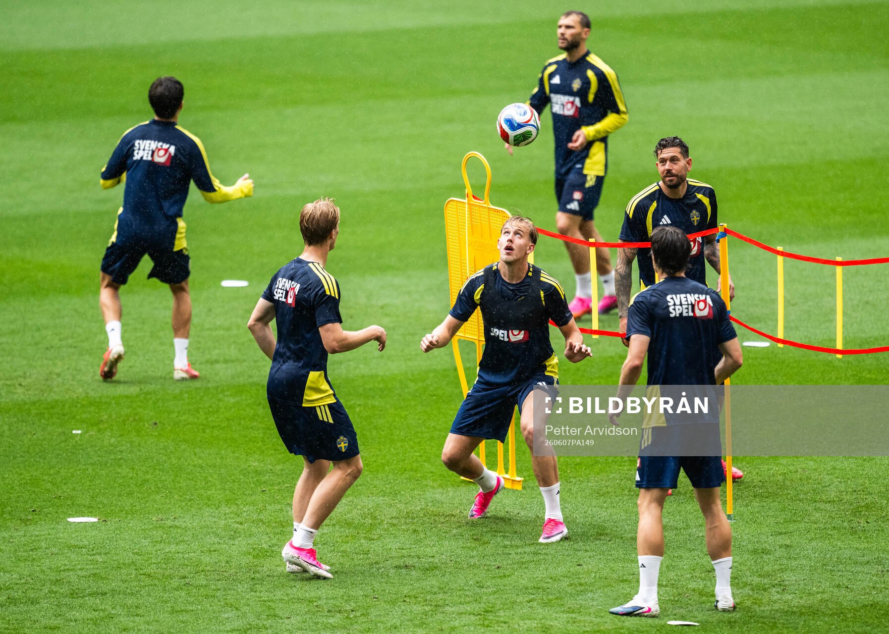 Herman Johansson of the Swedish national football team at a
