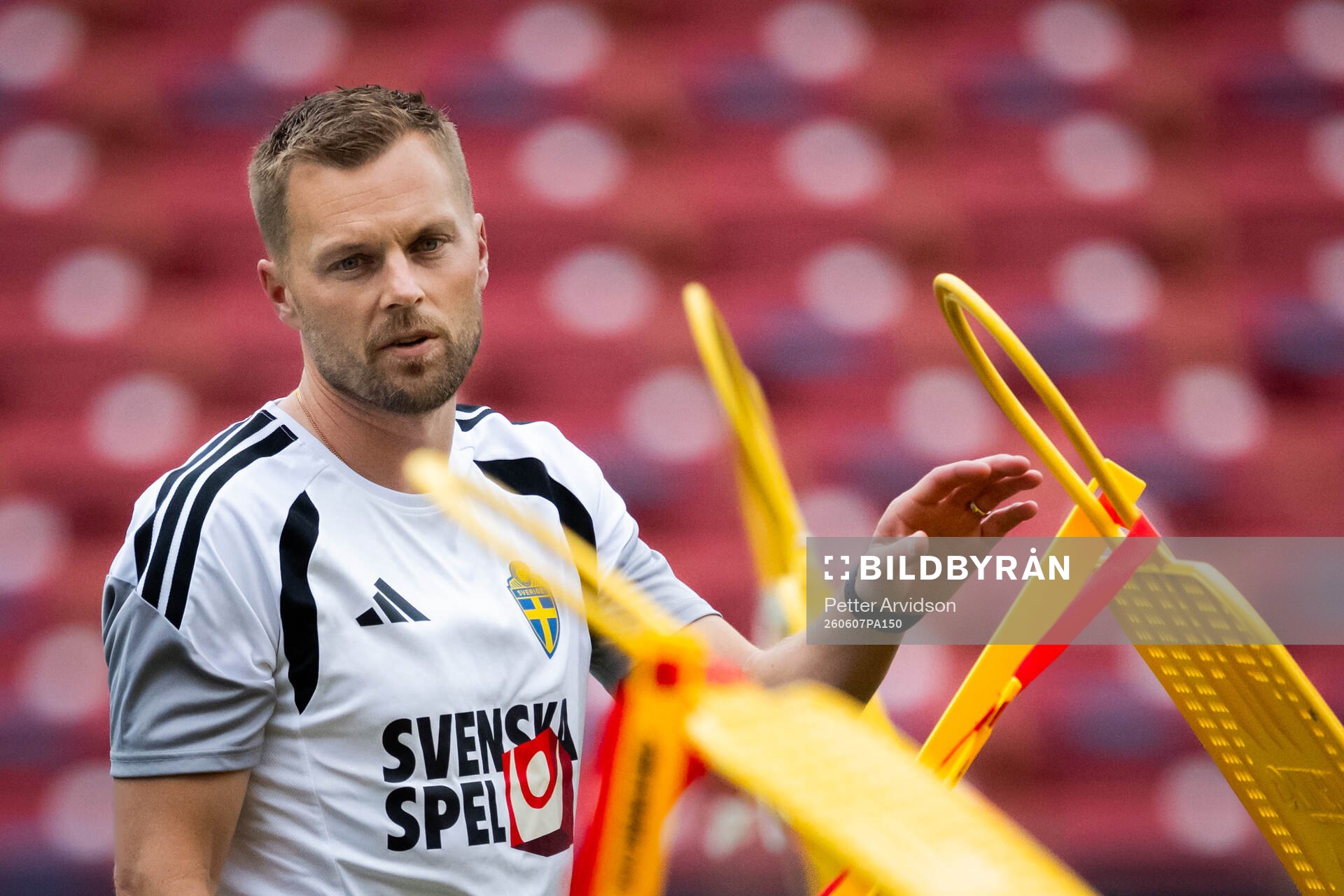 Assistant coach Sebastian Larsson of the Swedish national
