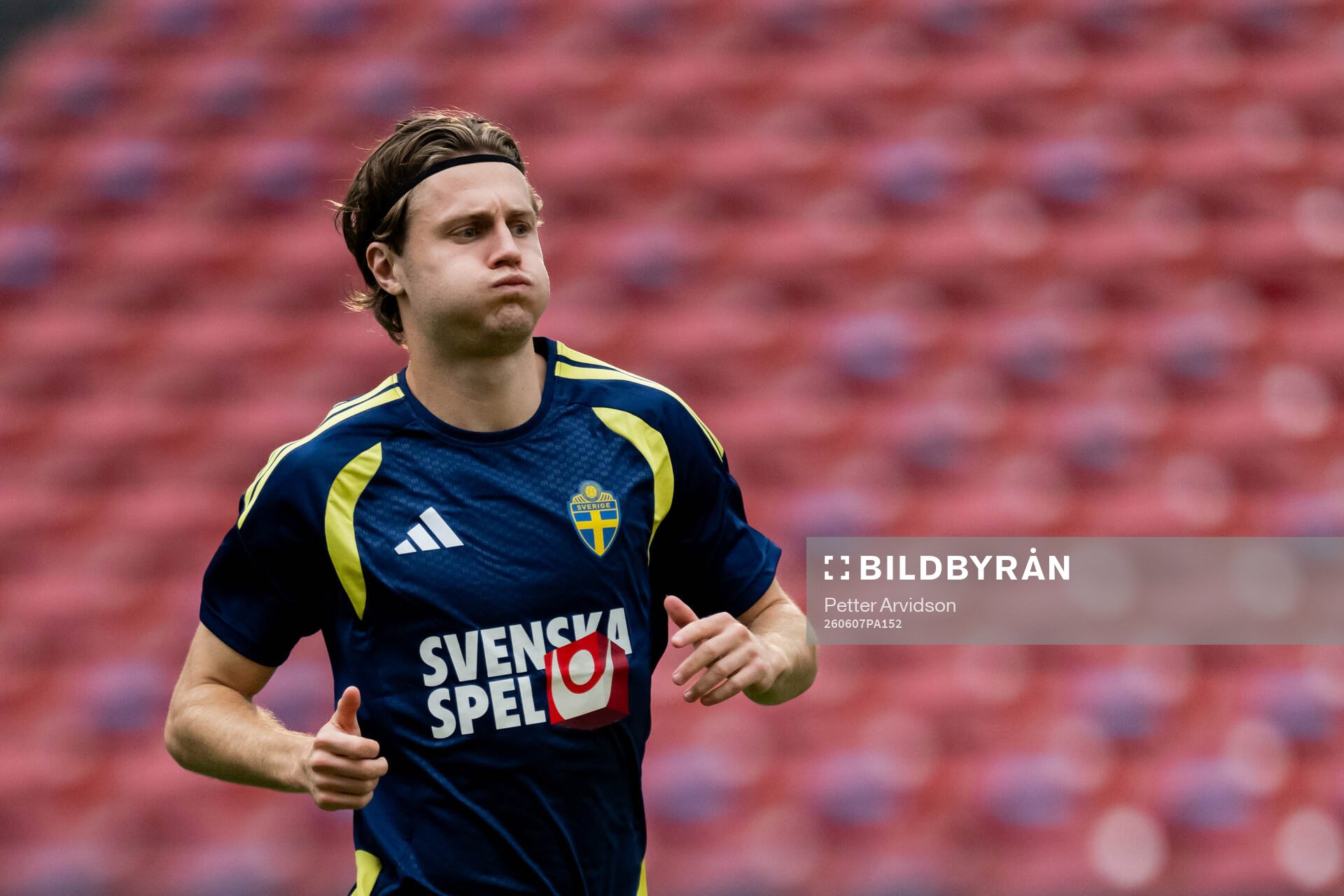 Mattias Svanberg of the Swedish national football team at a