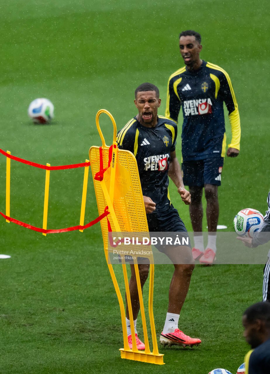 Isak Hien of the Swedish national football team at a
