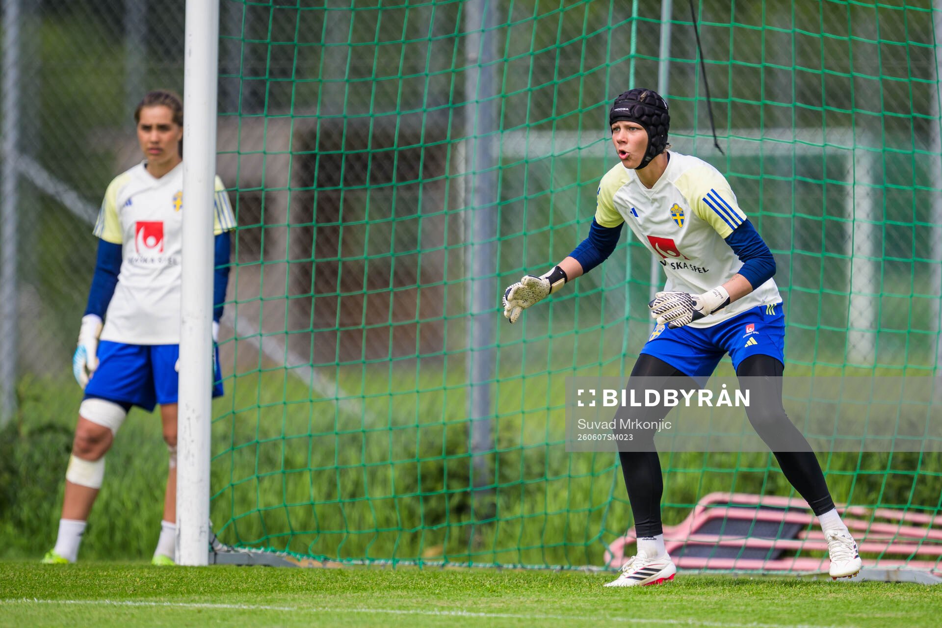 Goalkeeper Saga Andersson of Sweden