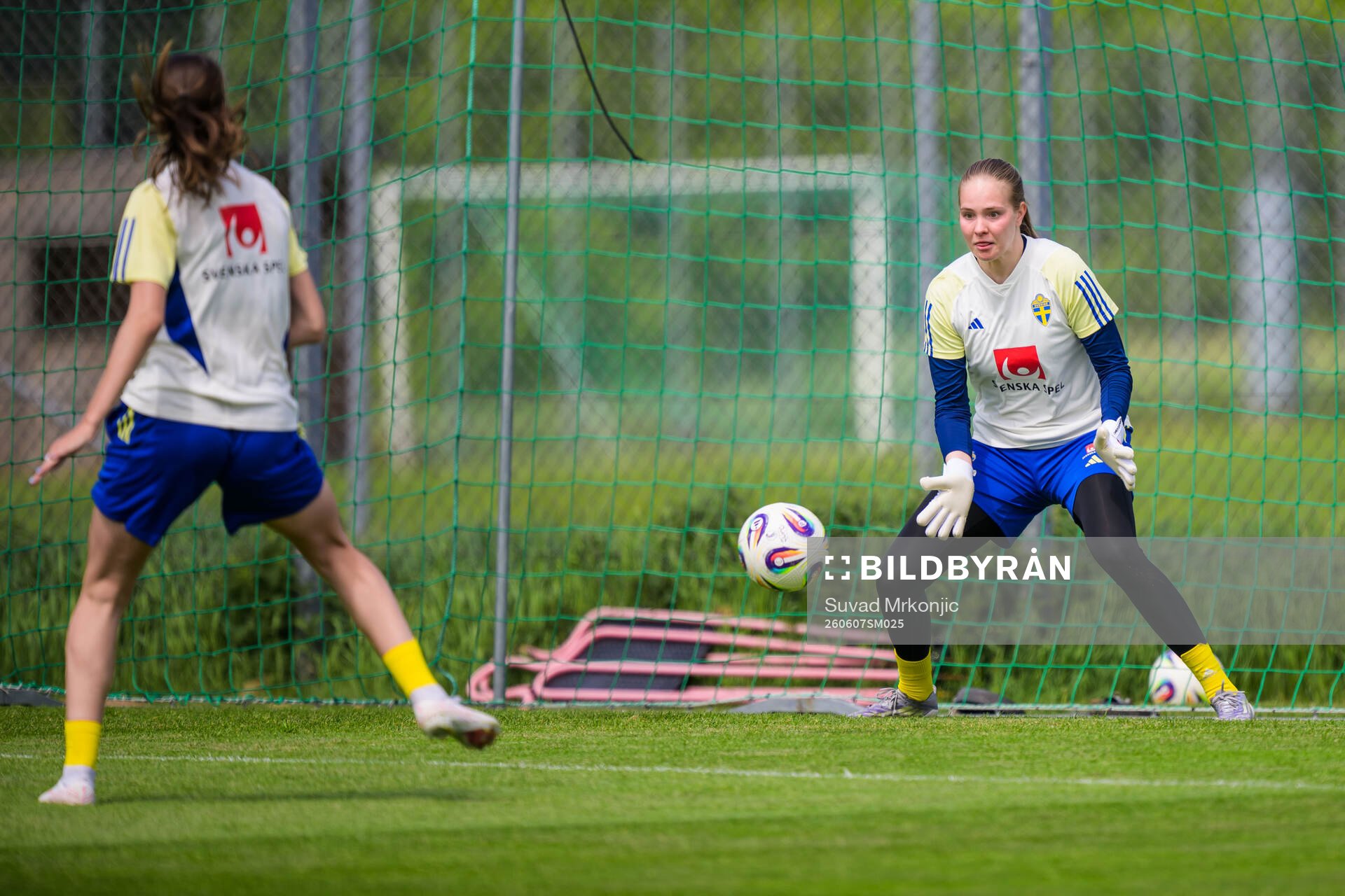 Goalkeeper Elvira Björklund of Sweden