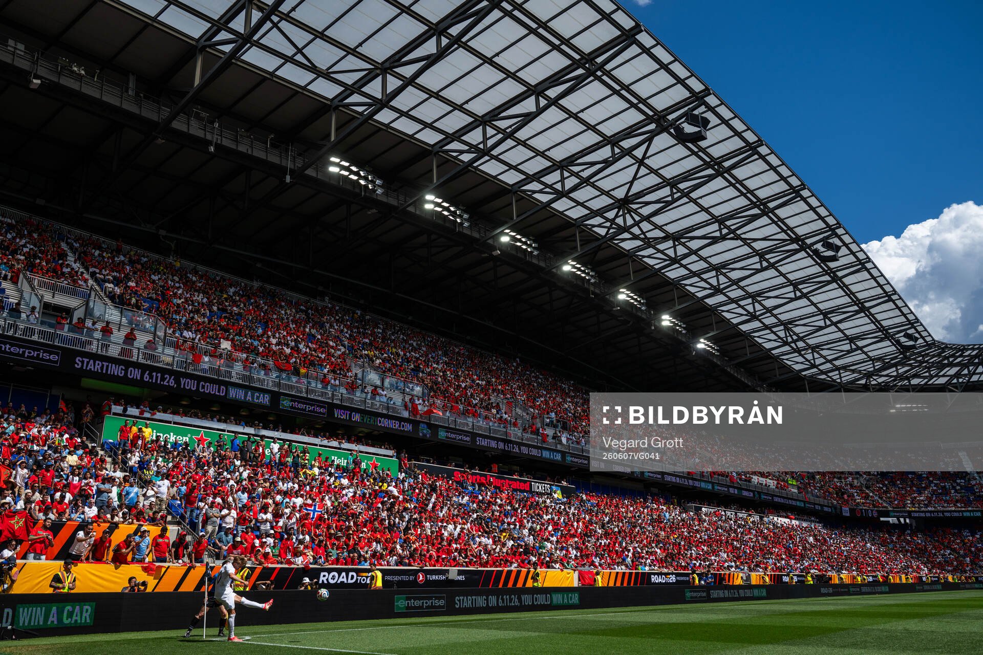 Martin Ødegaard of Norway with a corner kick