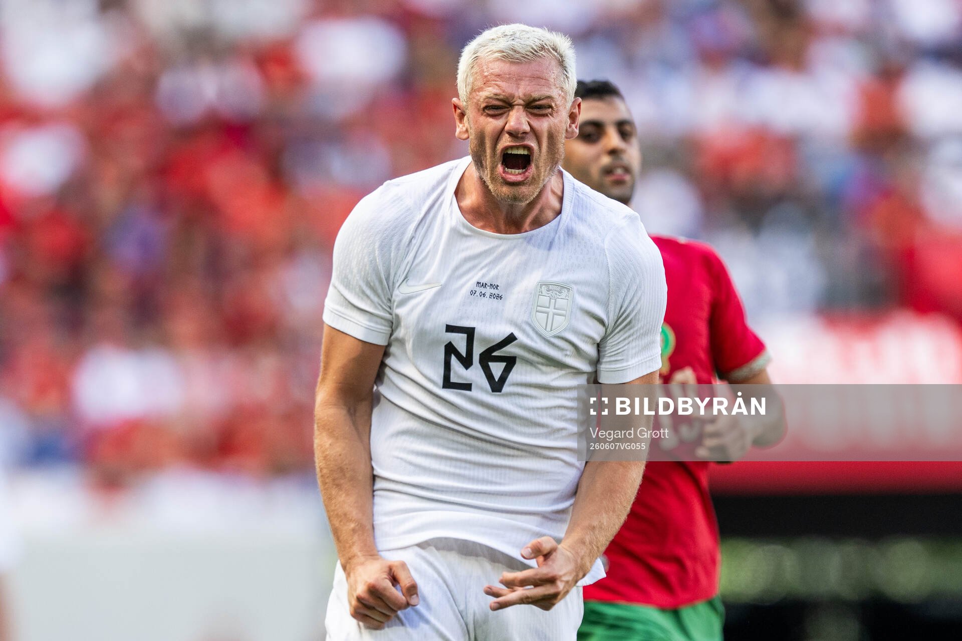 Julian Ryerson of Norway reacts