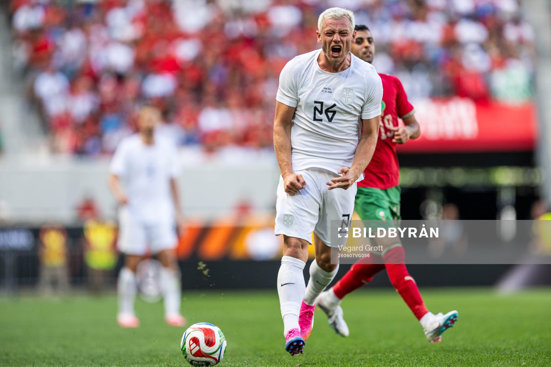 Julian Ryerson of Norway reacts