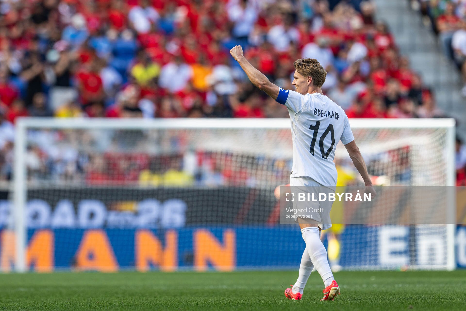 Martin Ødegaard of Norway celebrates