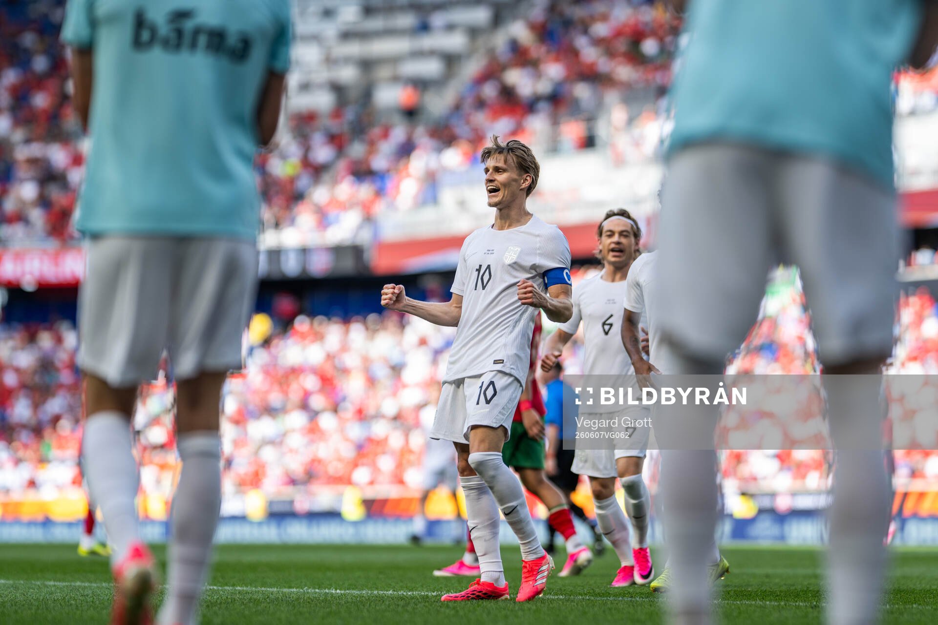 Martin Ødegaard of Norway celebrates