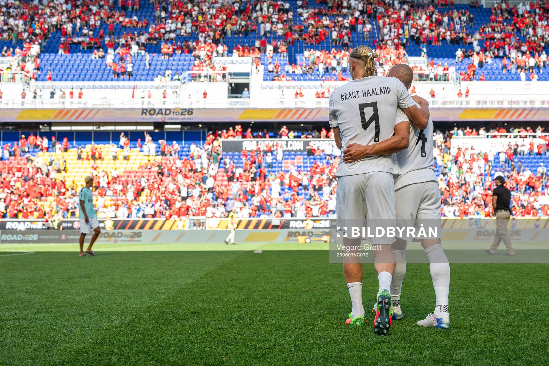 Erling Braut Haaland and Leo Østigård of Norway