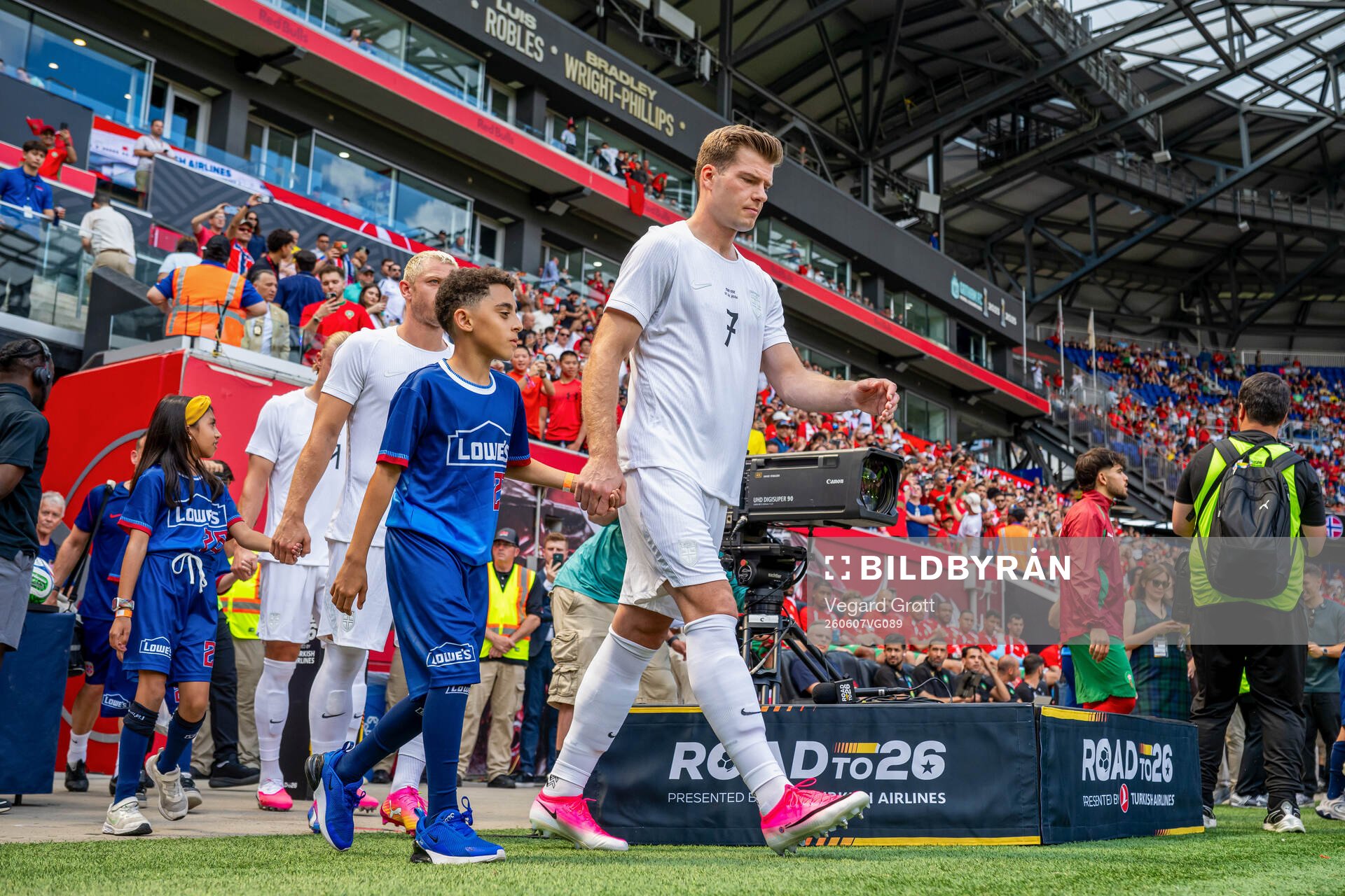 Alexander Sørloth of Norway enters the pitch
