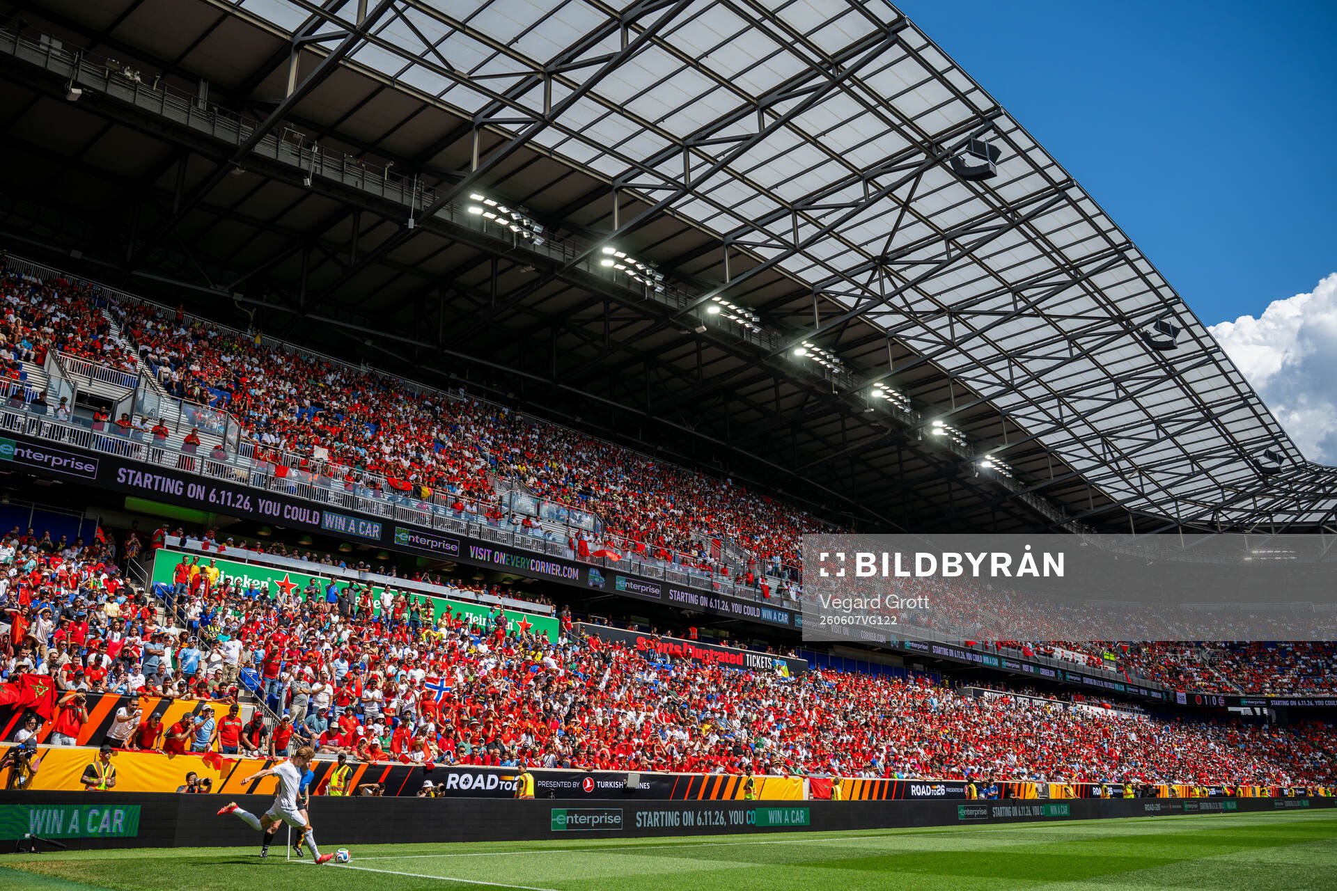 Martin Ødegaard of Norway takes a corner kick
