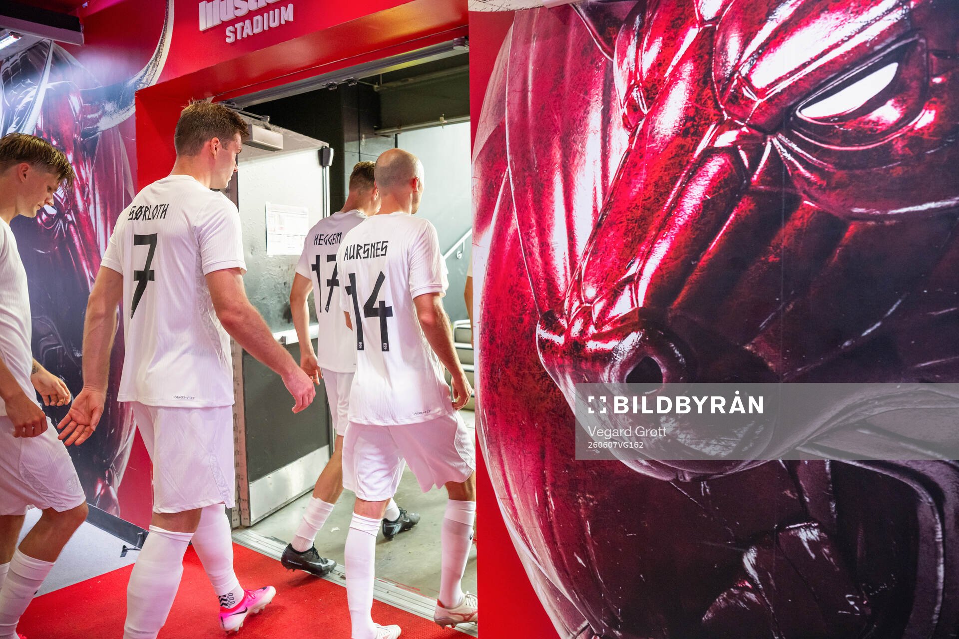 Alexander Sørloth, Fredrik Aursnes and players of Norway