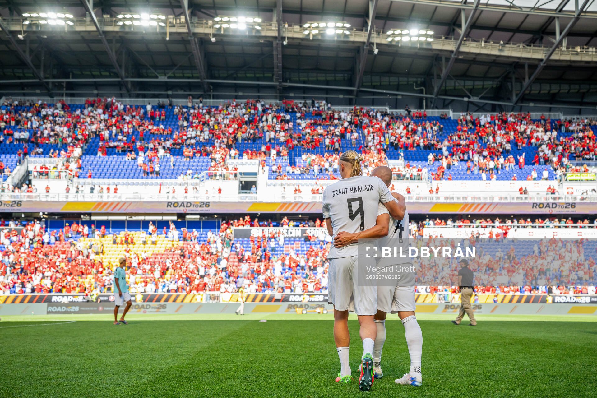 Erling Braut Haaland and Leo Østigård of Norway