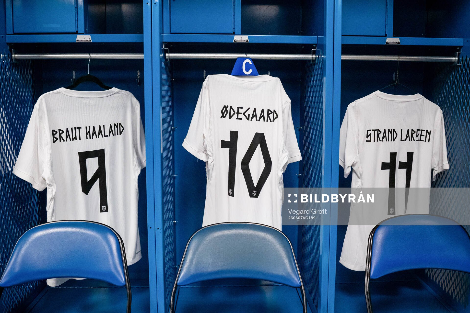 The kits of Erling Braut Haaland, Martin Ødegaard and