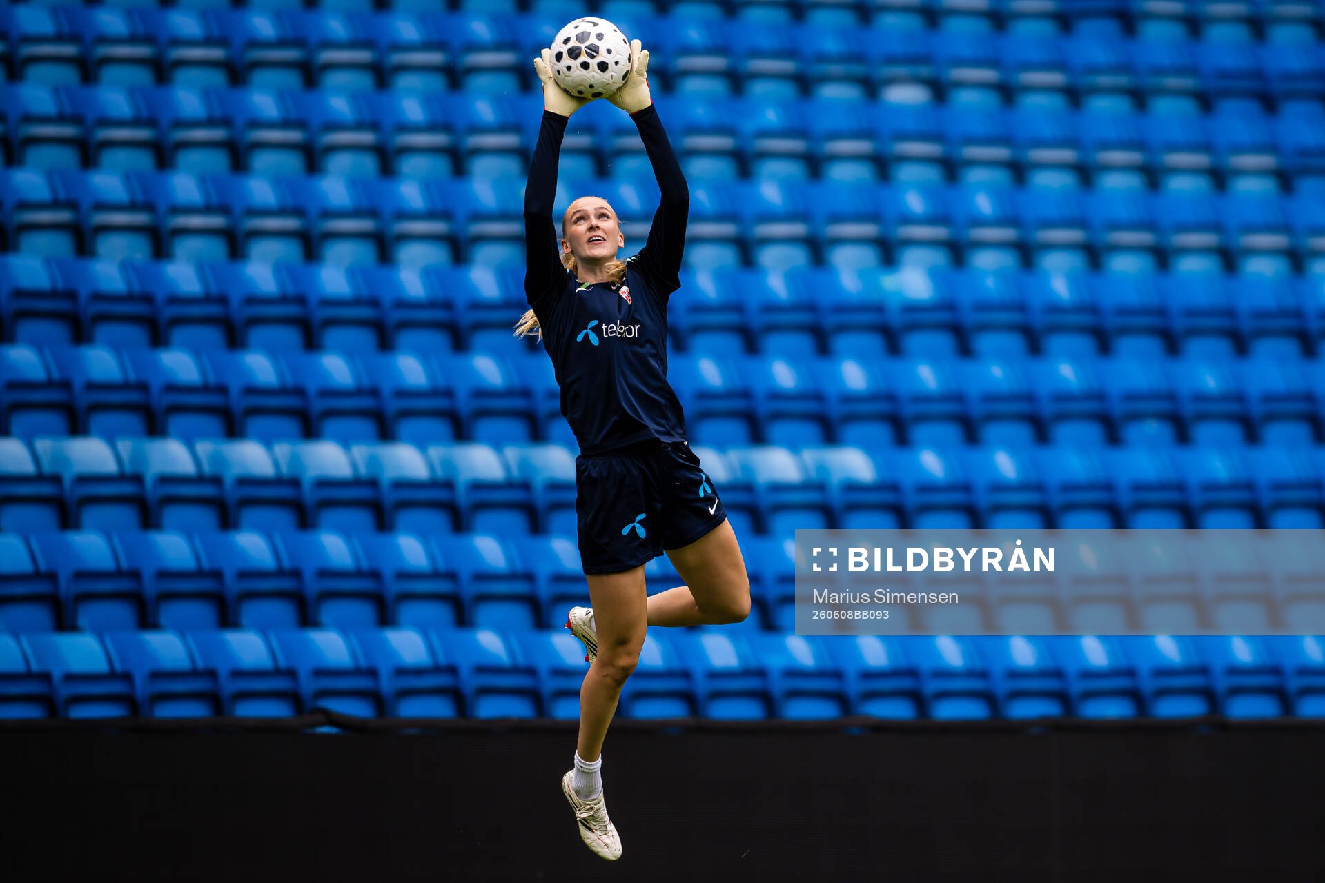 Goalkeeper Selma Panengstuen of the Norwegian women’s