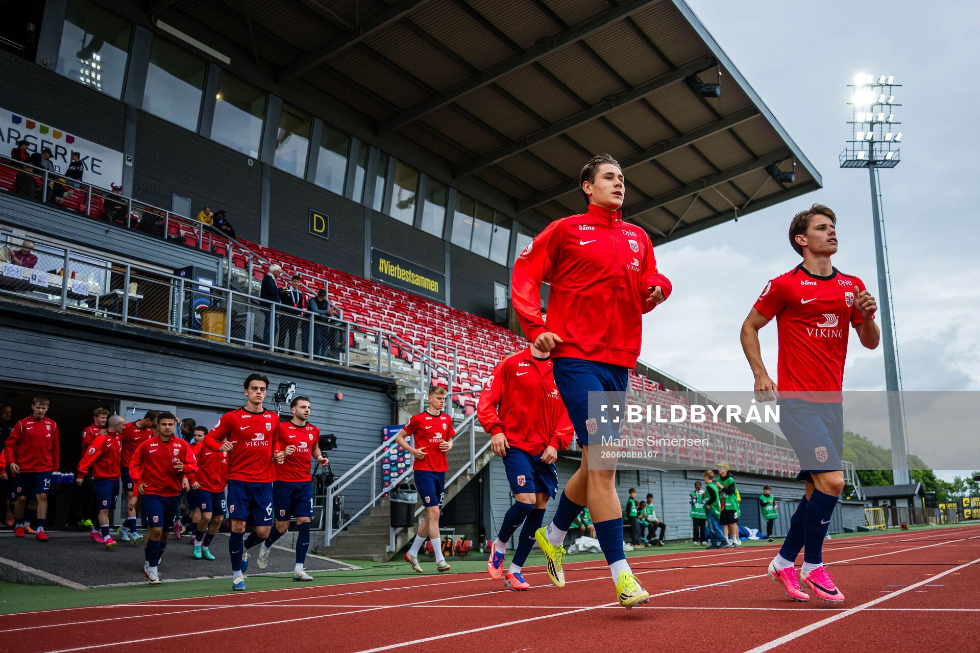 Eivind Helland of Norway warms up