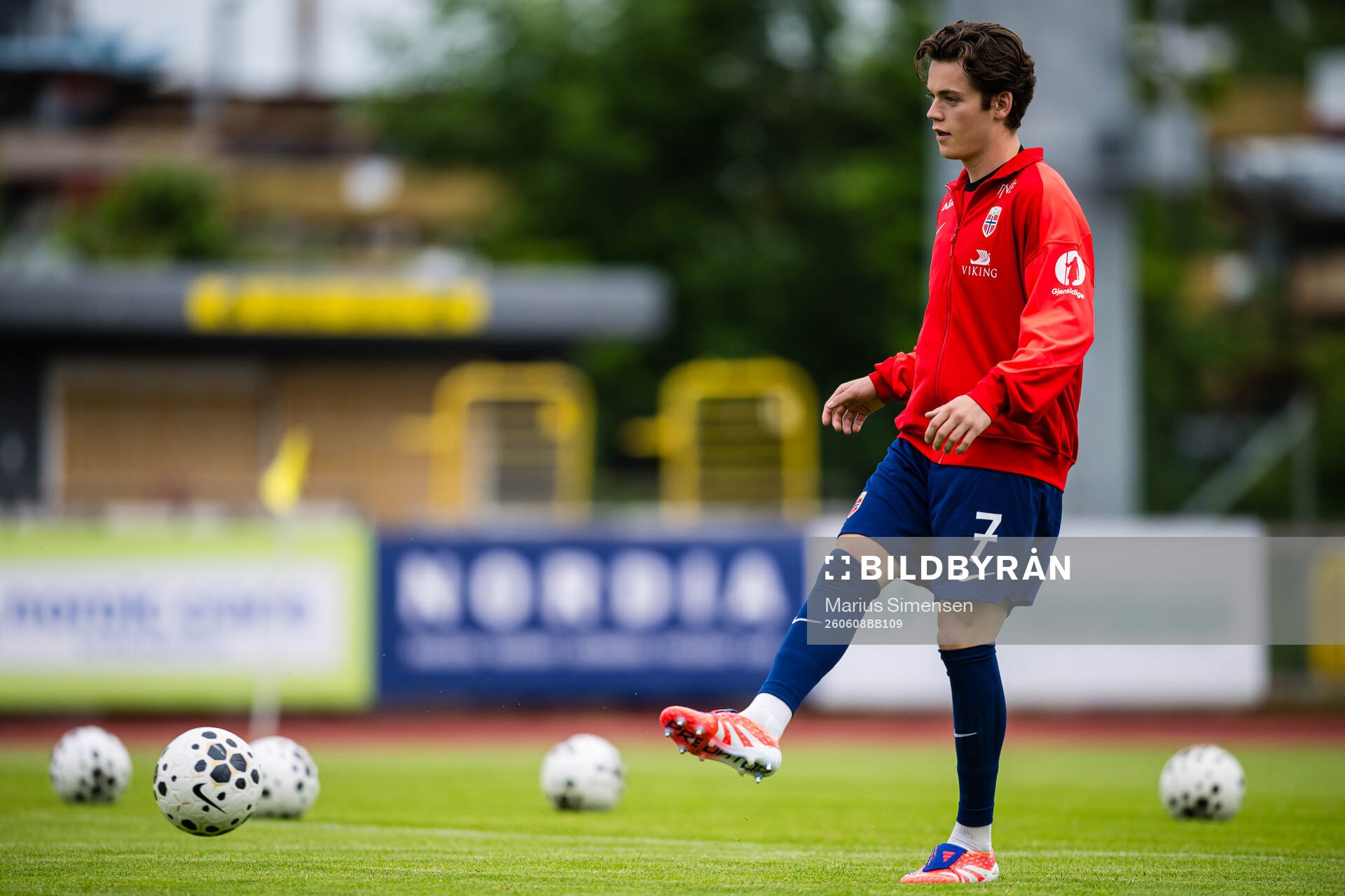 Sverre Nypan of Norway warms up