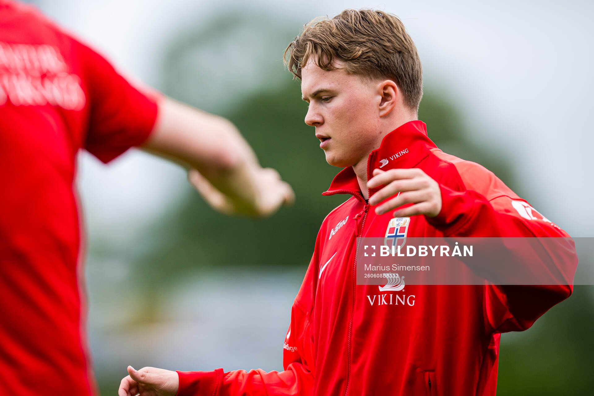 Kristian Lonebu of Norway warms up