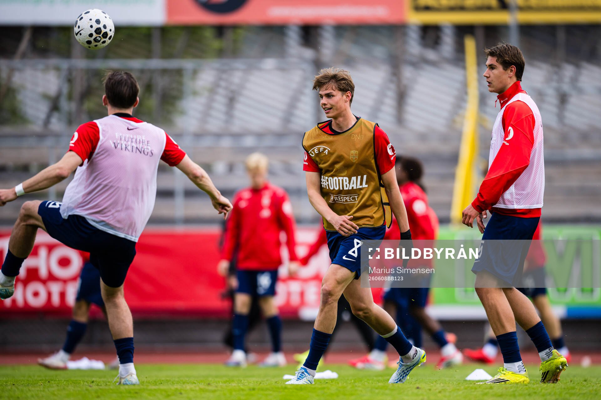 Jens Hjertø-Dahl of Norway warms up