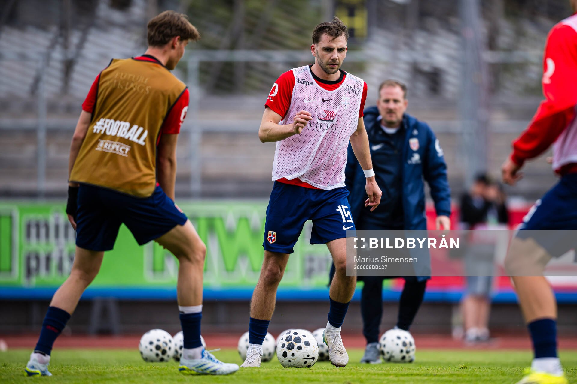 Niklas Ødegård of Norway warms up