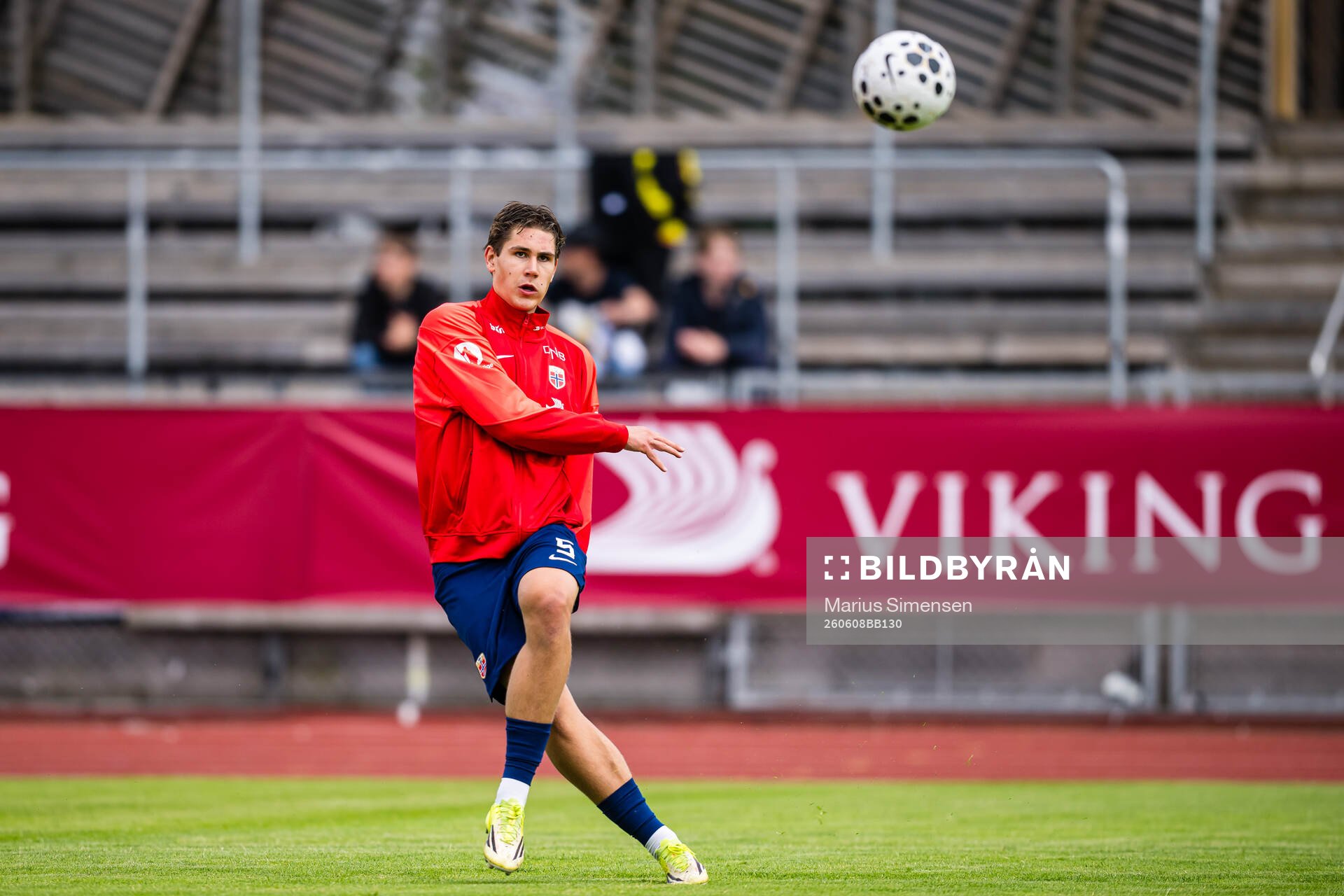 Eivind Helland of Norway warms up