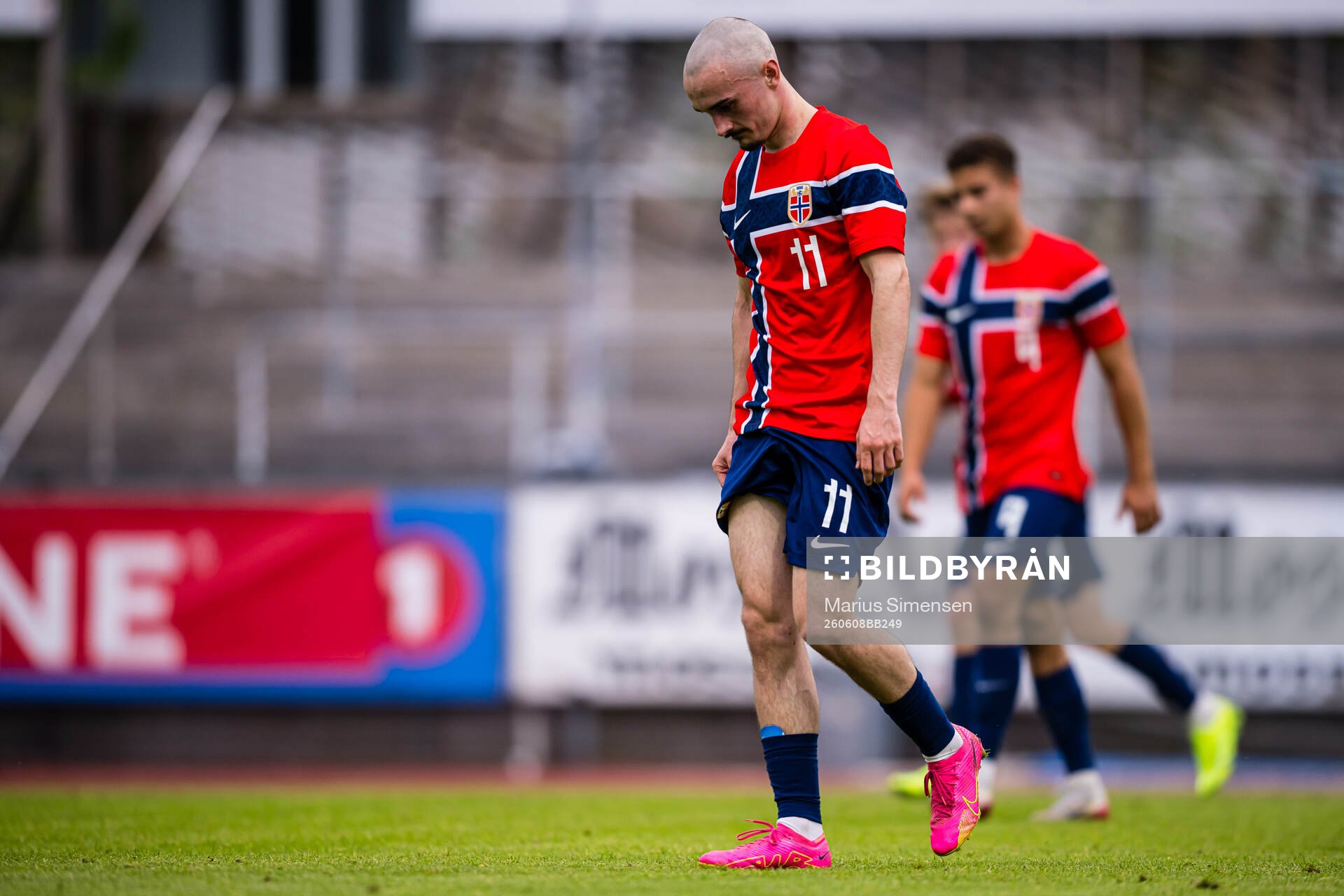 Marius Broholm of Norway looks dejected