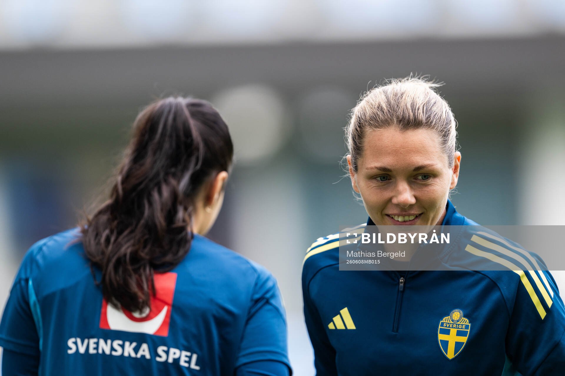 Goalkeeper Zecira Musovic and goalkeeper Jennifer Falk of
