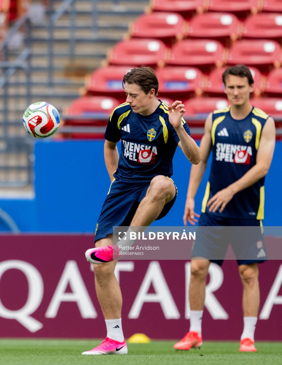 Elliot Stroud of the Swedish national football team at a