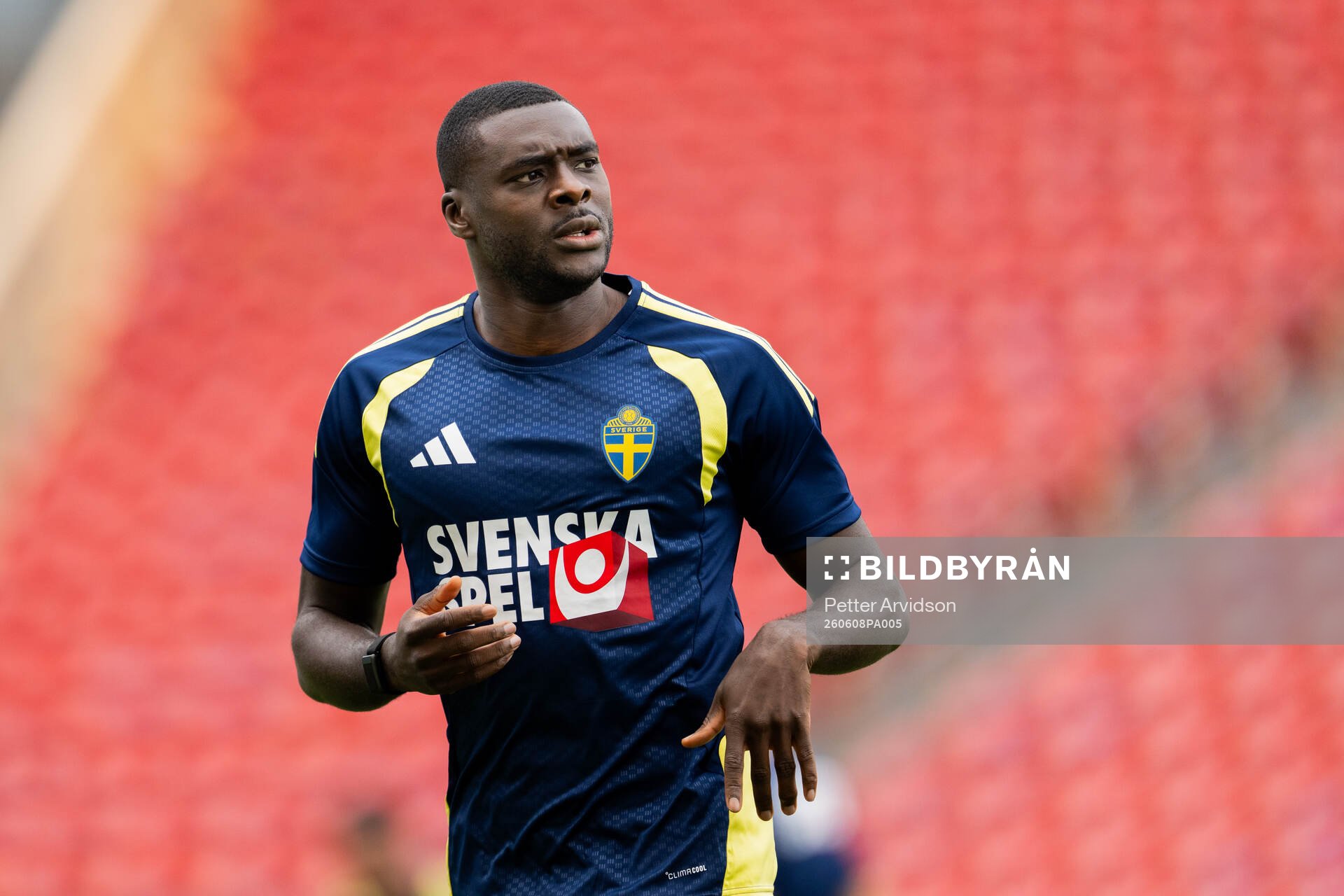 Ken Sema of the Swedish national football team at a