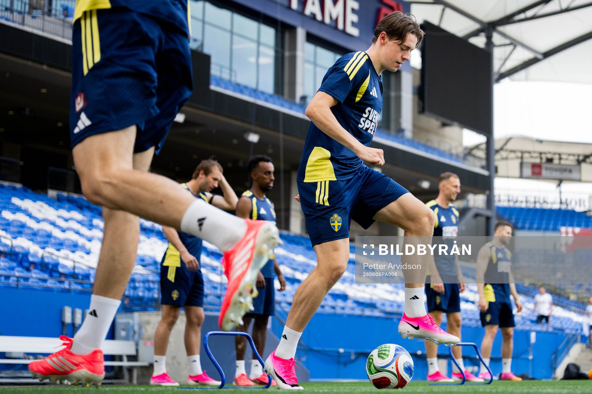 Elliot Stroud of the Swedish national football team at a