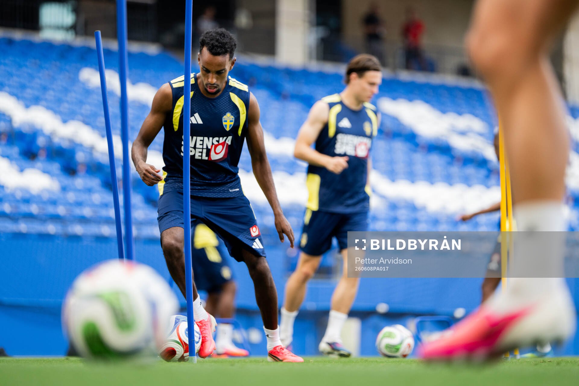 Taha Ali of the Swedish national football team at a
