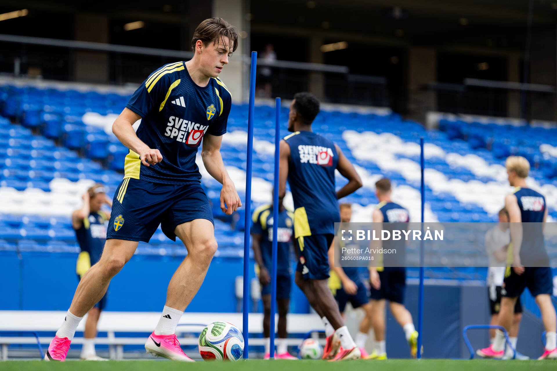 Elliot Stroud of the Swedish national football team at a
